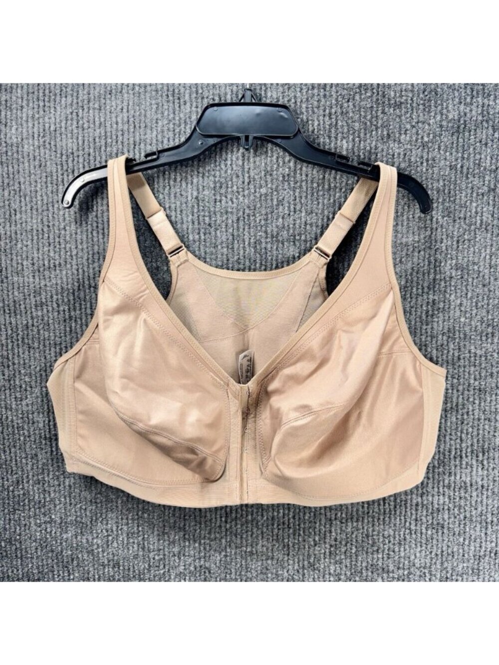 Glamorise Bra 50D Tan Magic Lift Front Closure Posture Back Support 1265 CN783